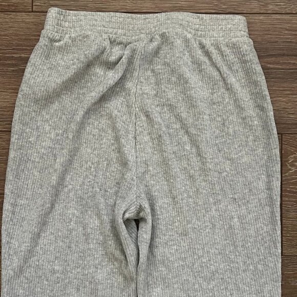 Aerie Gray Ribbed Velour Flare Lounge High Waisted Pants Size Small Regular - Picture 7 of 14